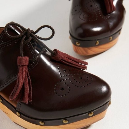 Pilcro kilty clog heels - pilcro,
